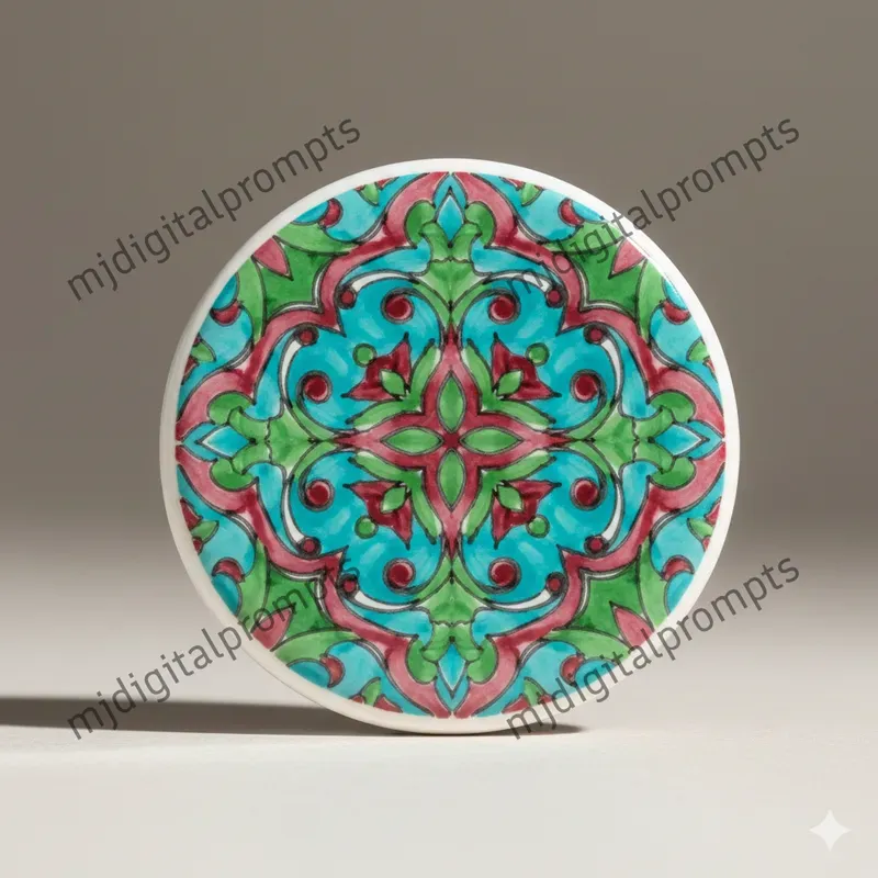 Ceramic Coaster Mandala Pattern Designs