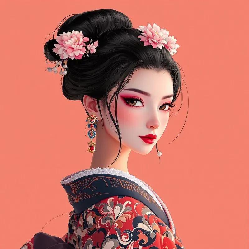 In Semireal Cartoon Style Beautiful Girls