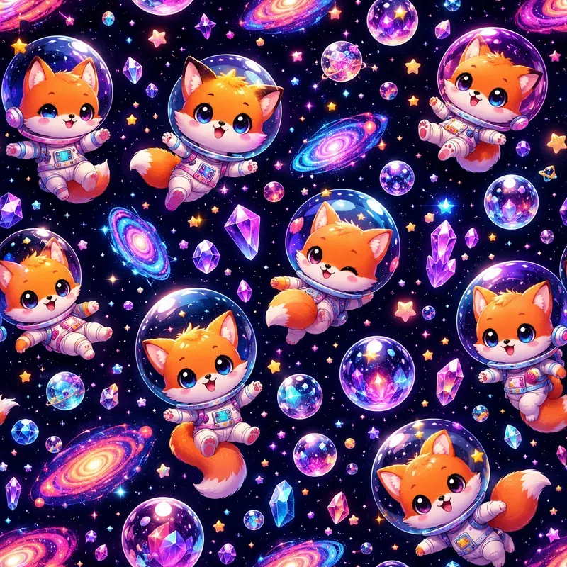 Whimsical Neon Animal Pattern Generator