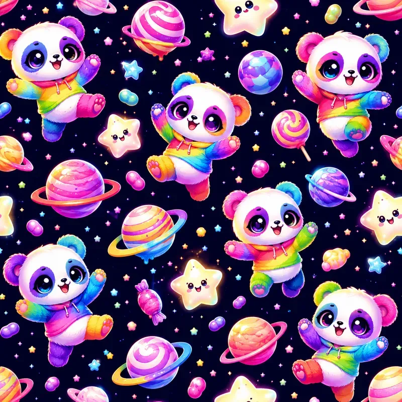 Whimsical Neon Animal Pattern Generator