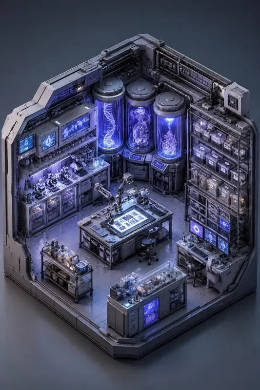 Isometric Scifi Research Dioramas