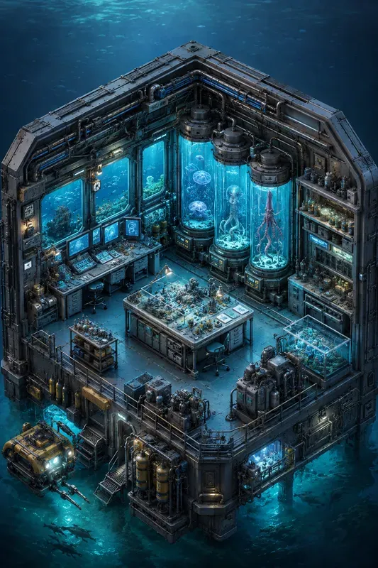 Isometric Scifi Research Dioramas
