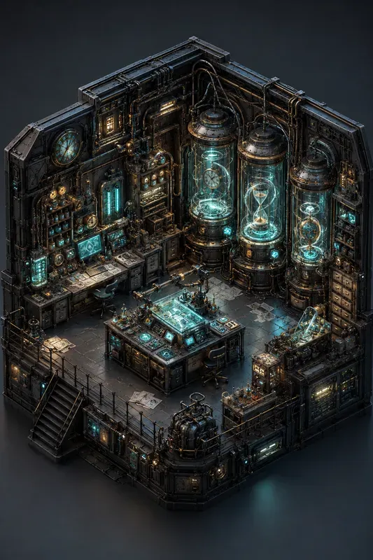 Isometric Scifi Research Dioramas