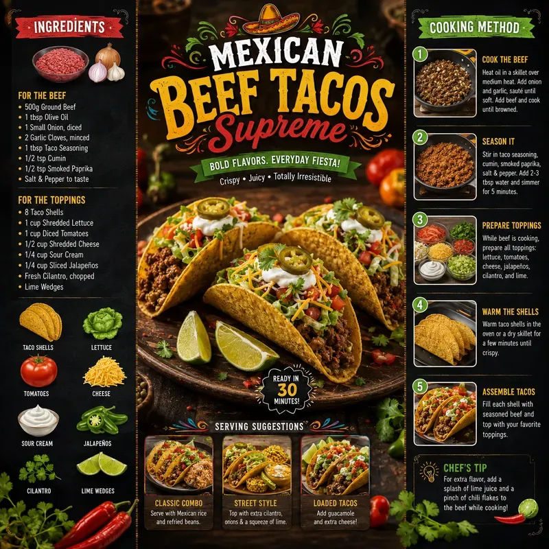 Culinary Recipe Infographic Kits