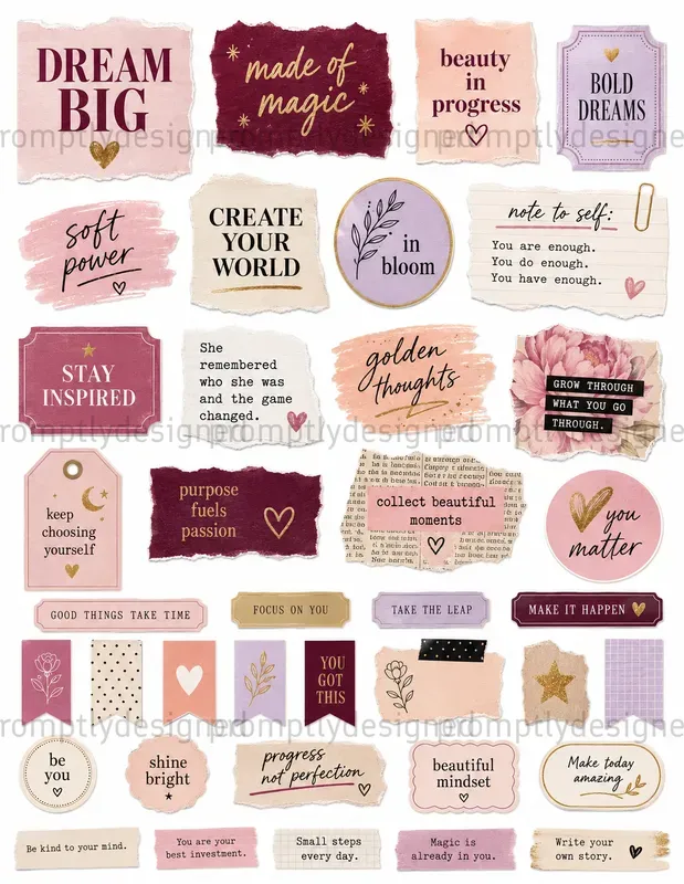 Typography Scrap Sheets
