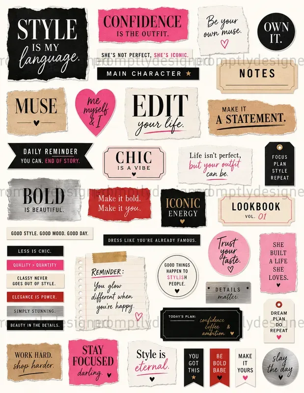Typography Scrap Sheets