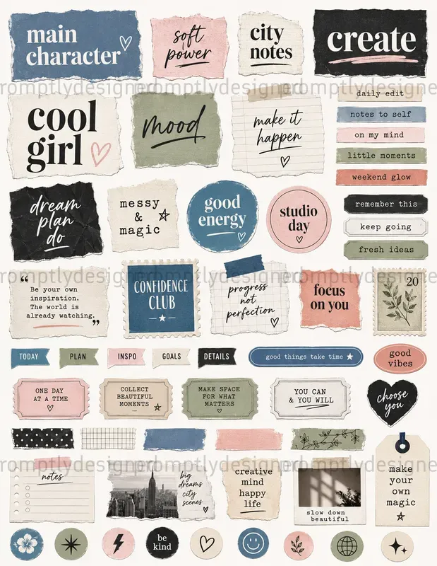 Typography Scrap Sheets