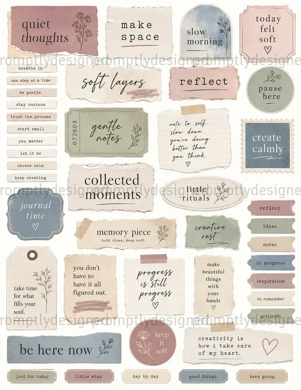 Typography Scrap Sheets