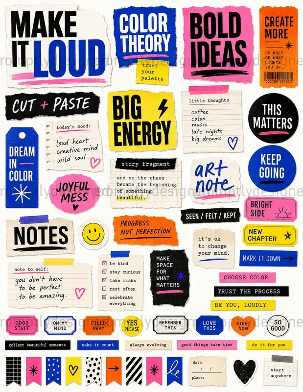 Typography Scrap Sheets