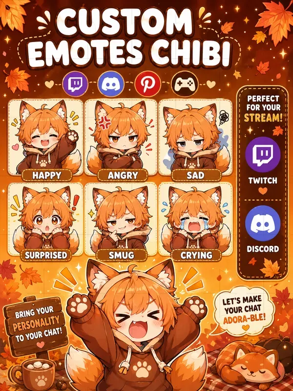 Chibistyle Twitch Emotes