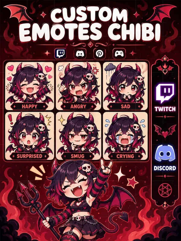 Chibistyle Twitch Emotes