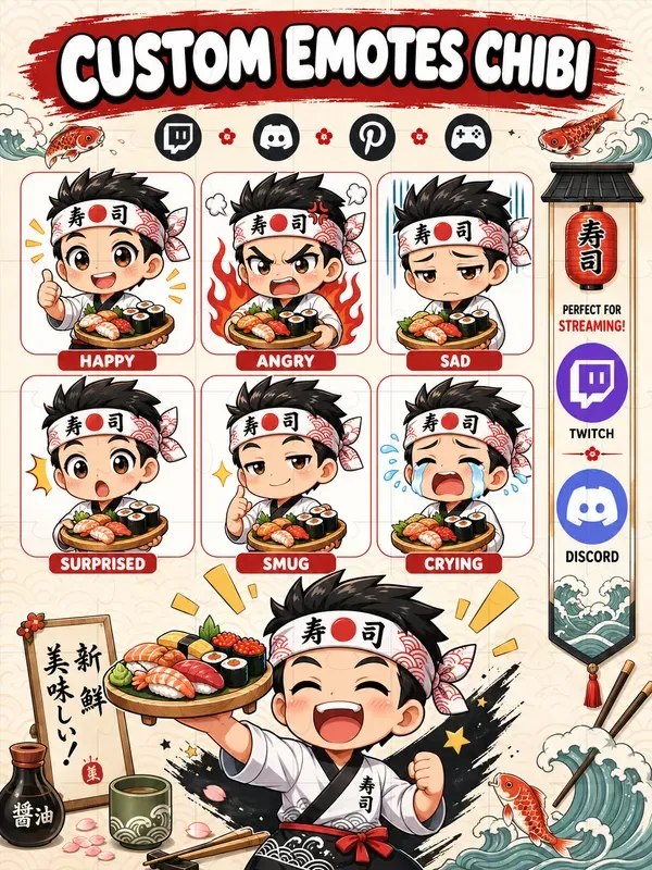 Chibistyle Twitch Emotes