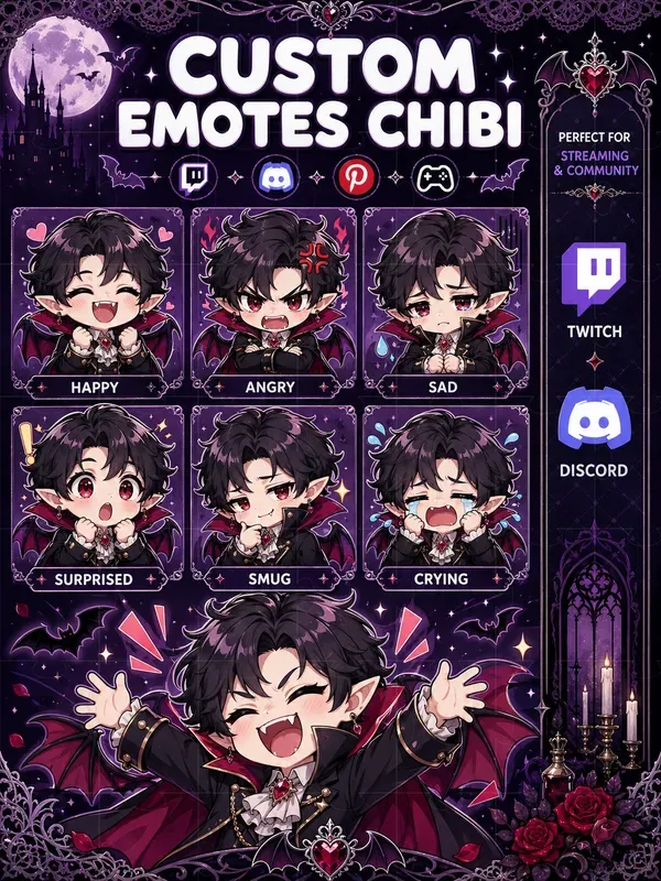 Chibistyle Twitch Emotes
