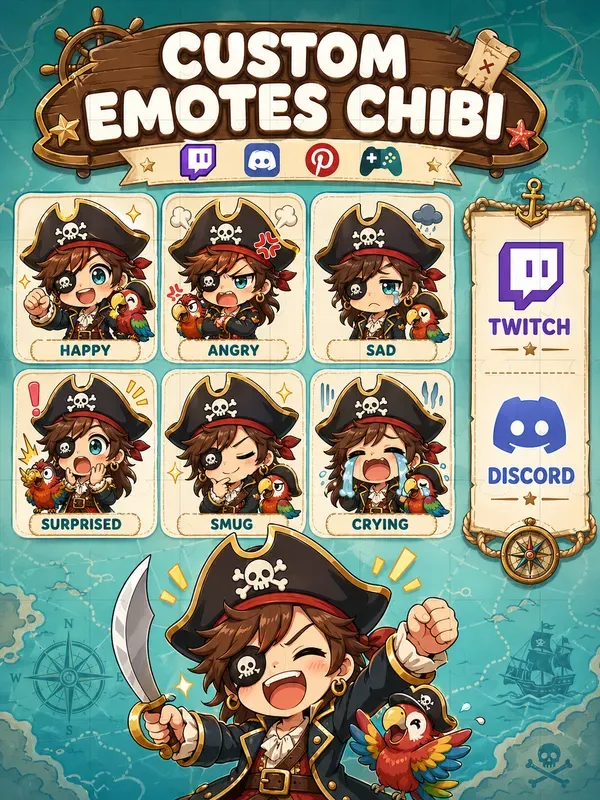 Chibistyle Twitch Emotes