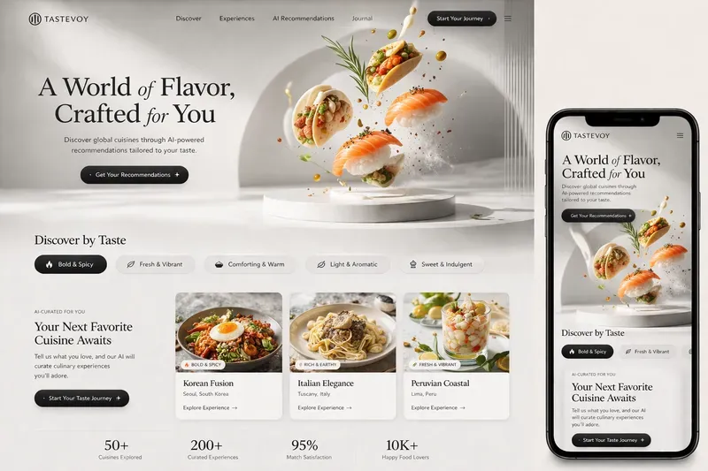 Culinary Worlds UIs