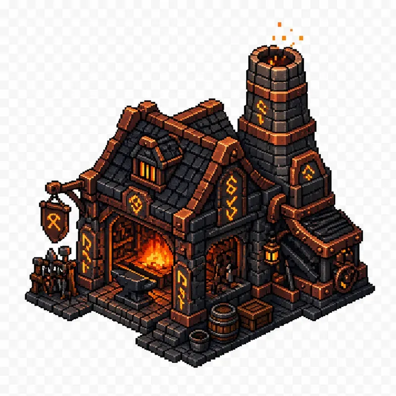 Isometric Building Structures