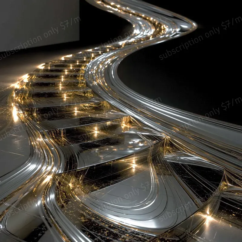 Liquid Chrome Surreal Scenes