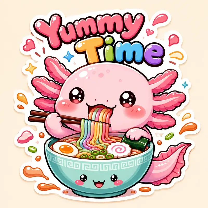 Cute Foodie Animal Sticker Packs