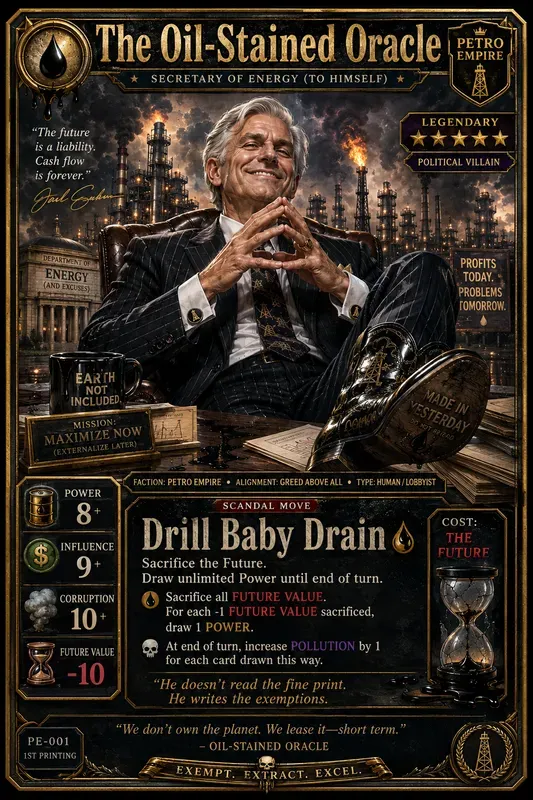 Satirical Politician Tcg Generator
