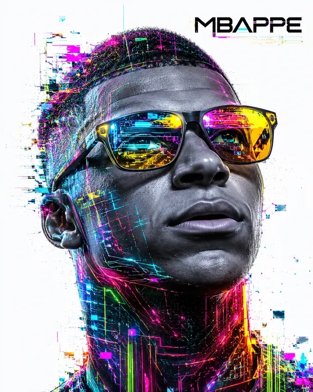 Futuristic Cyber Glitch Portrait Generator