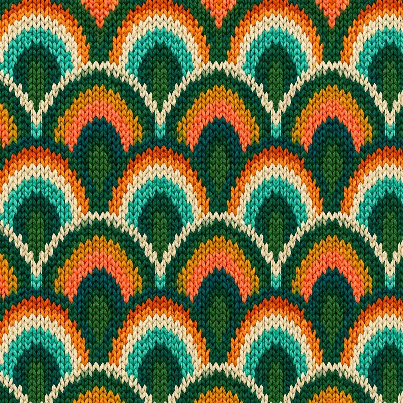 Modern Nordic Wave Knit Textile Designs