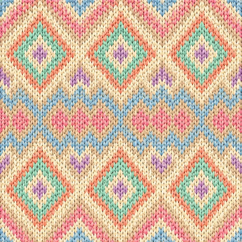 Modern Nordic Wave Knit Textile Designs