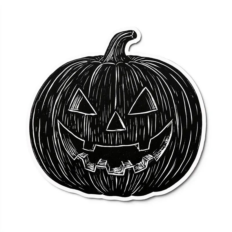 Halloween Scratchboard Sticker Designs
