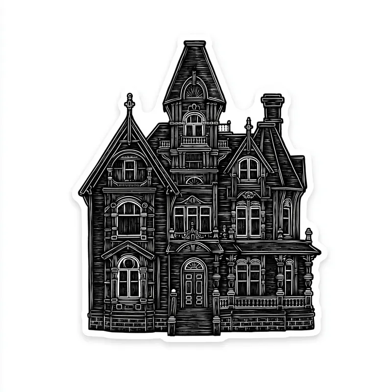 Halloween Scratchboard Sticker Designs