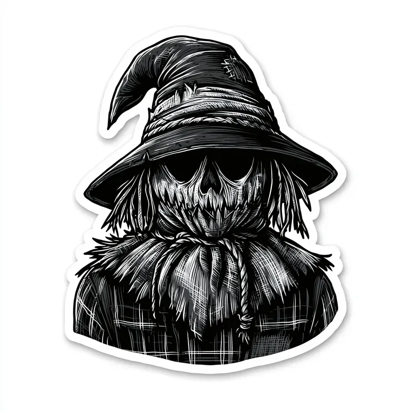 Halloween Scratchboard Sticker Designs