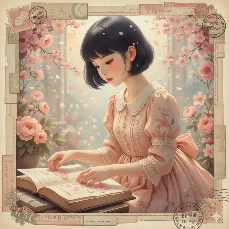 Vintage Fairytale Girls Journal Collages
