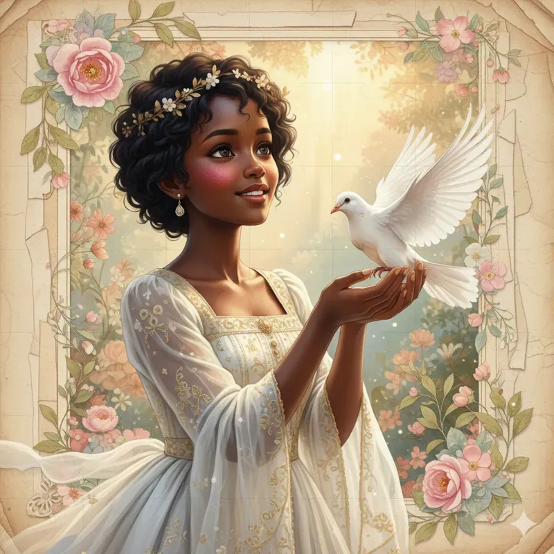 Vintage Fairytale Girls Journal Collages