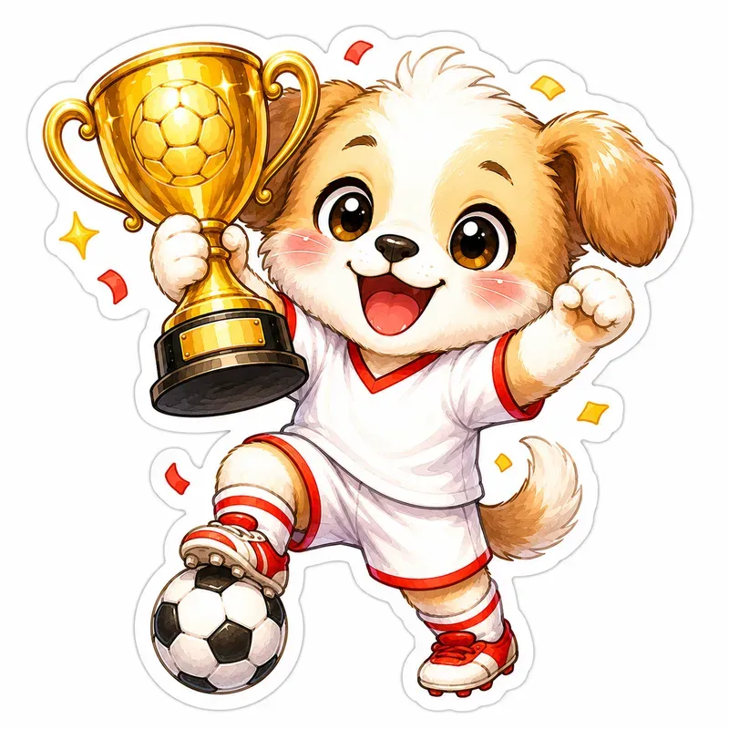 Cute Worldcup Football Sticker Cliparts