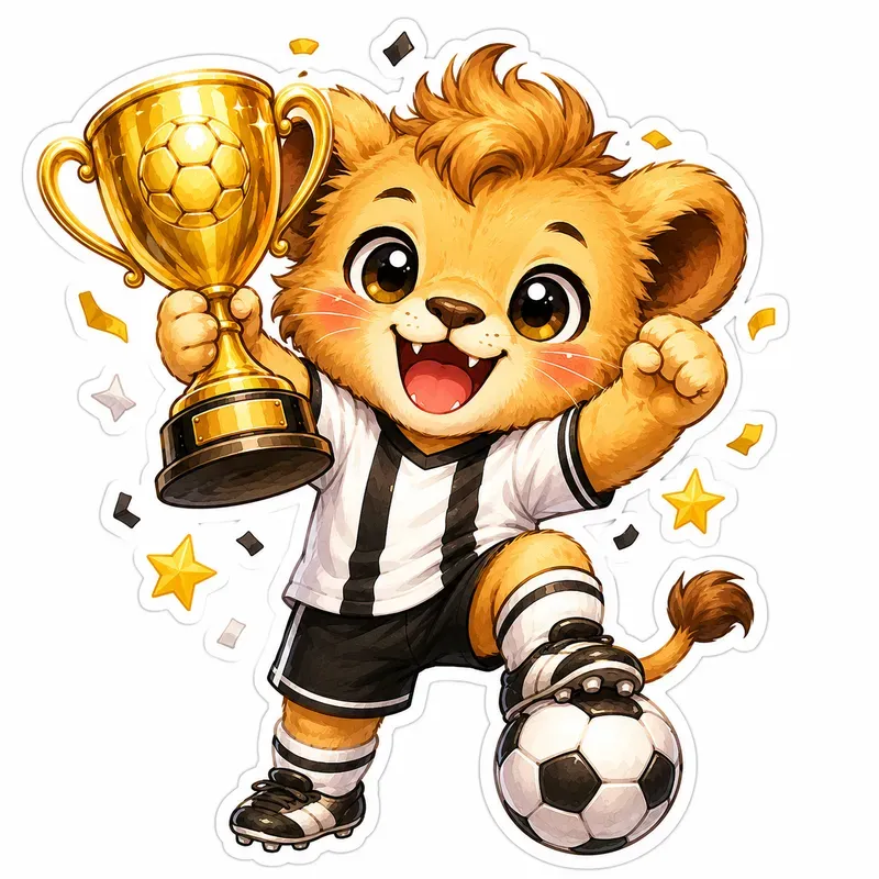 Cute Worldcup Football Sticker Cliparts