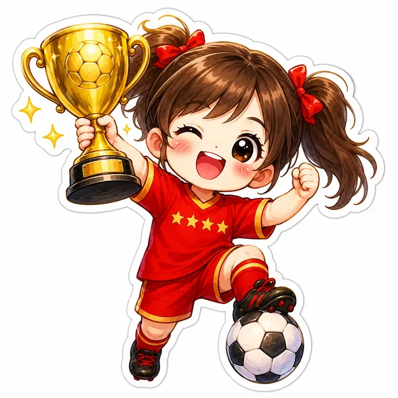 Cute Worldcup Football Sticker Cliparts