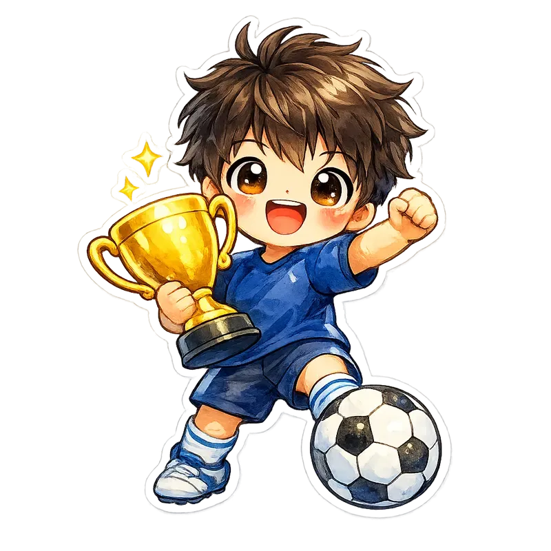 Cute Worldcup Football Sticker Cliparts