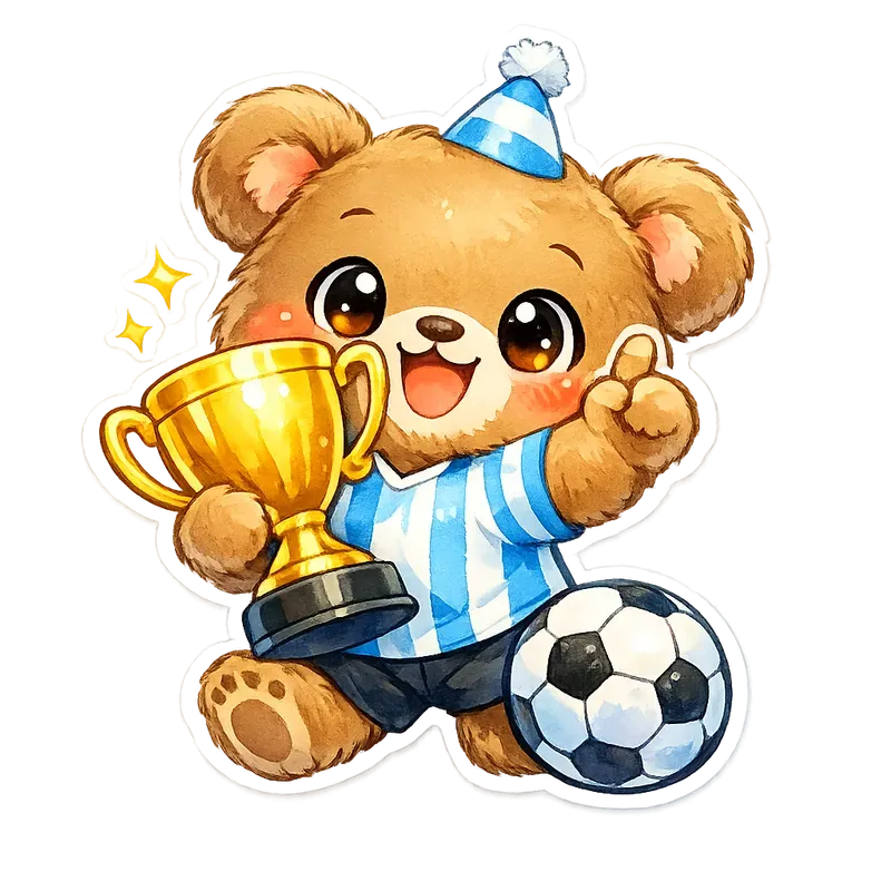 Cute Worldcup Football Sticker Cliparts