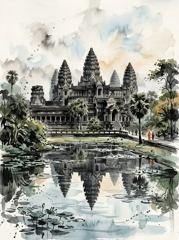 Japanese Ink Wash Travel Posters