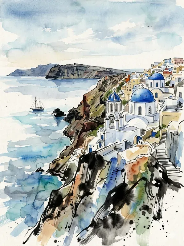 Japanese Ink Wash Travel Posters