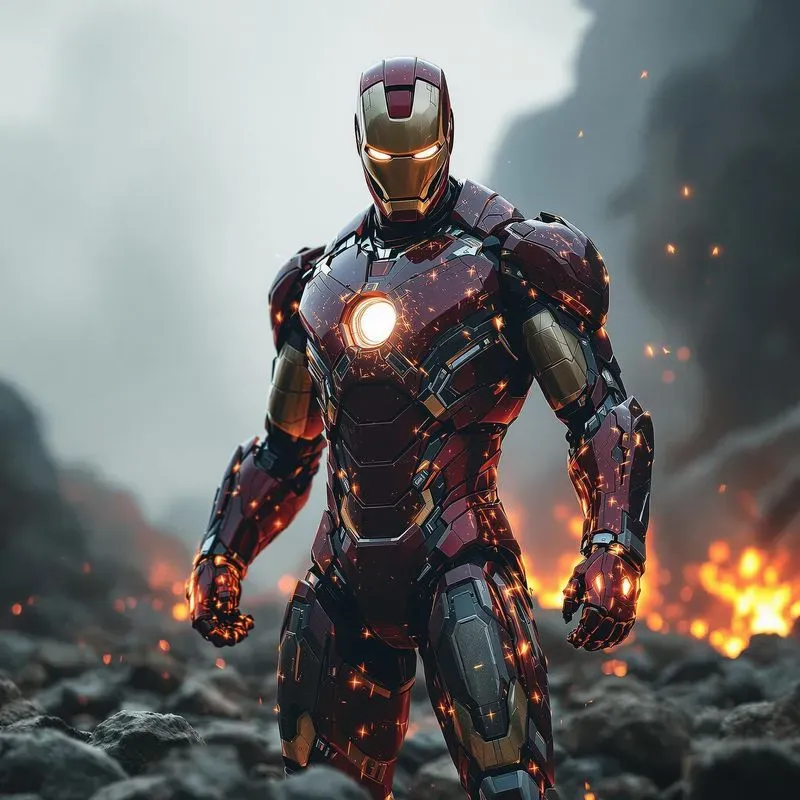 Superheroes In Fire Character Designs