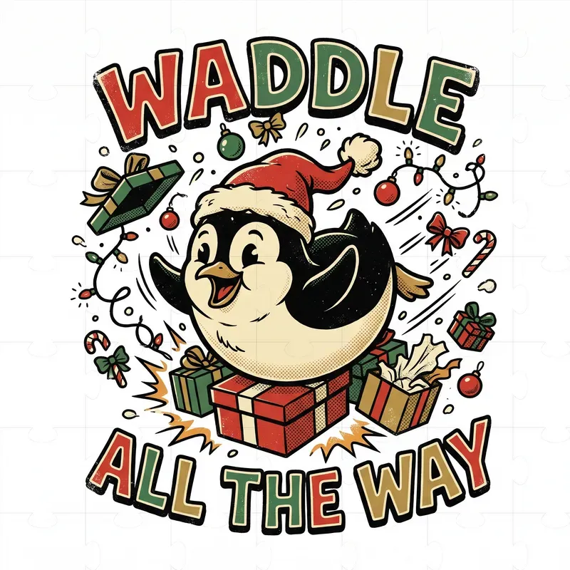 Funny Vintage Christmas Tshirt Art