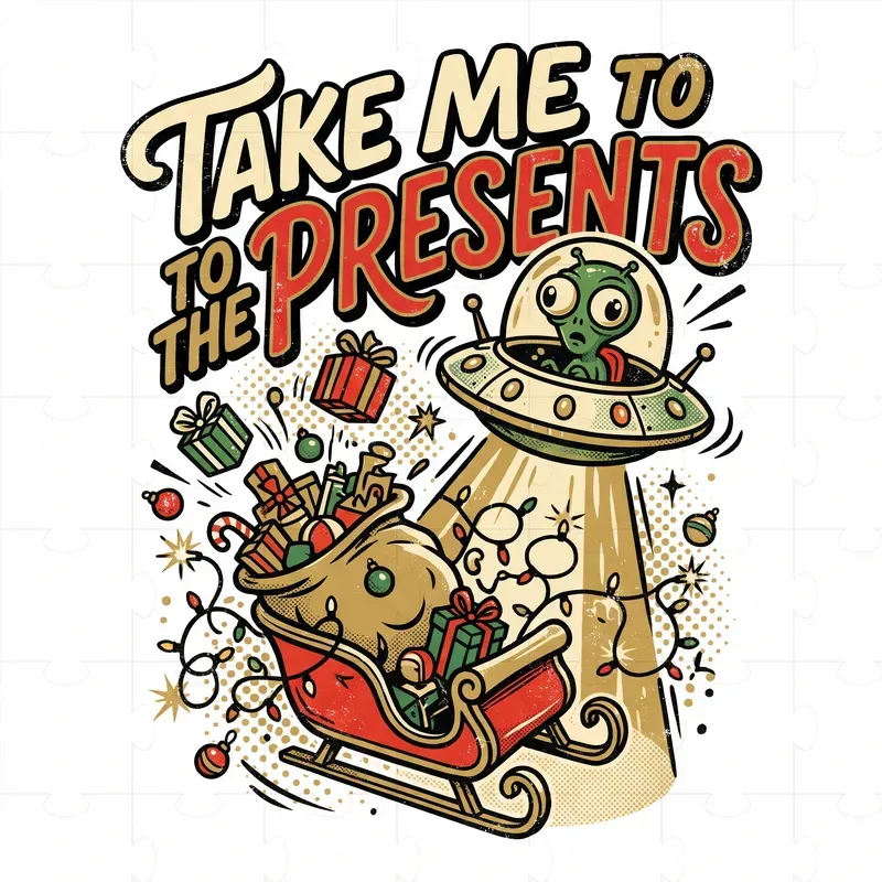 Funny Vintage Christmas Tshirt Art