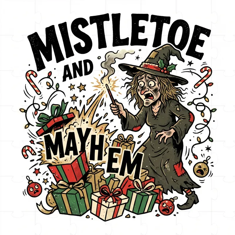 Funny Vintage Christmas Tshirt Art