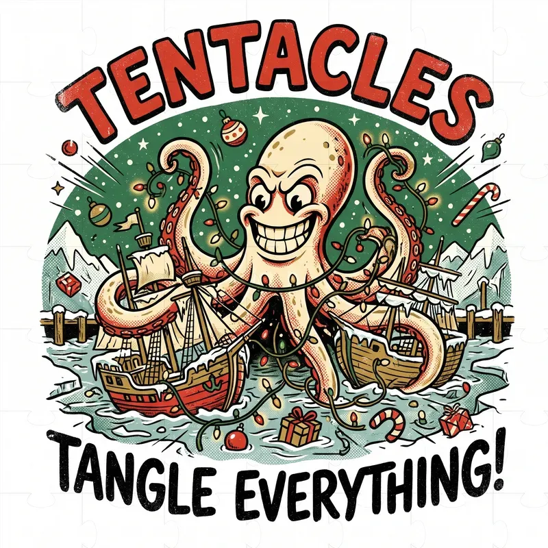 Funny Vintage Christmas Tshirt Art