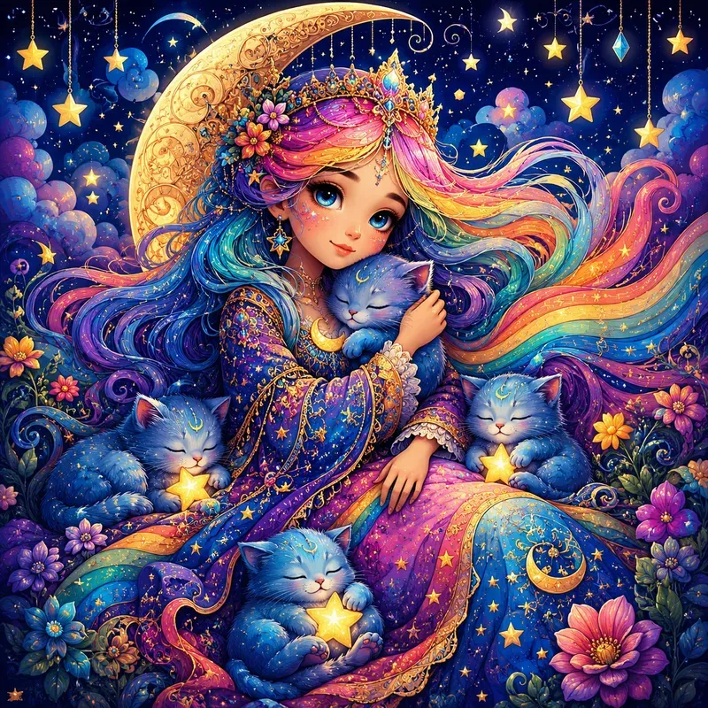 Whimsical Rainbow Soul Art Dreamy