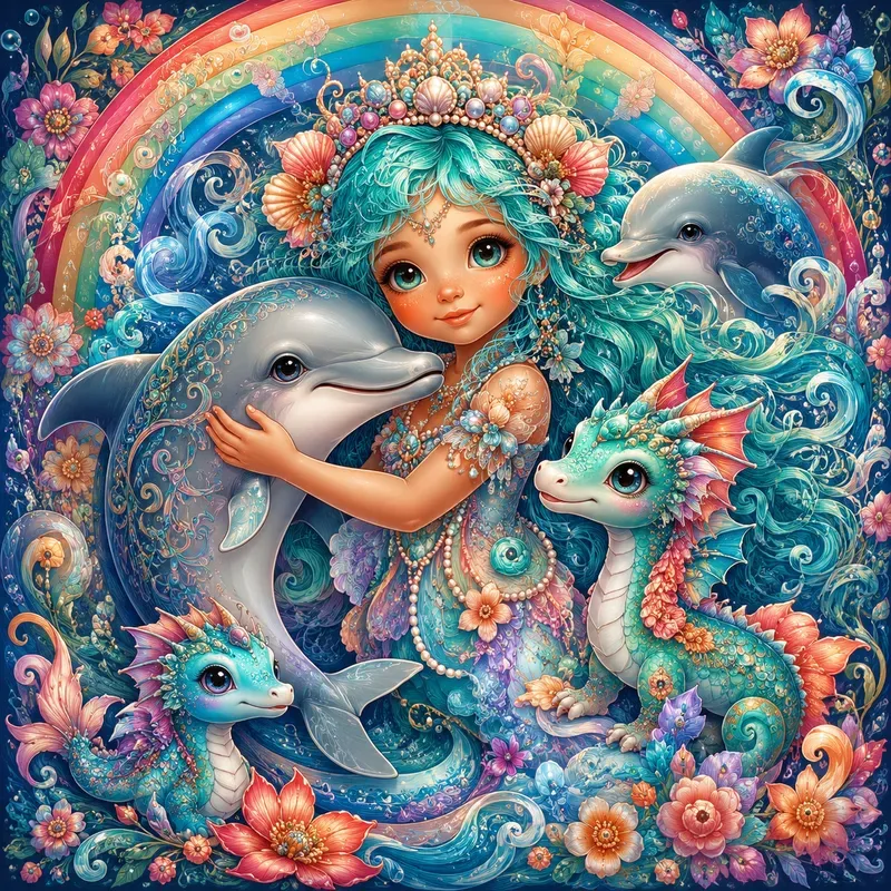 Whimsical Rainbow Soul Art Dreamy