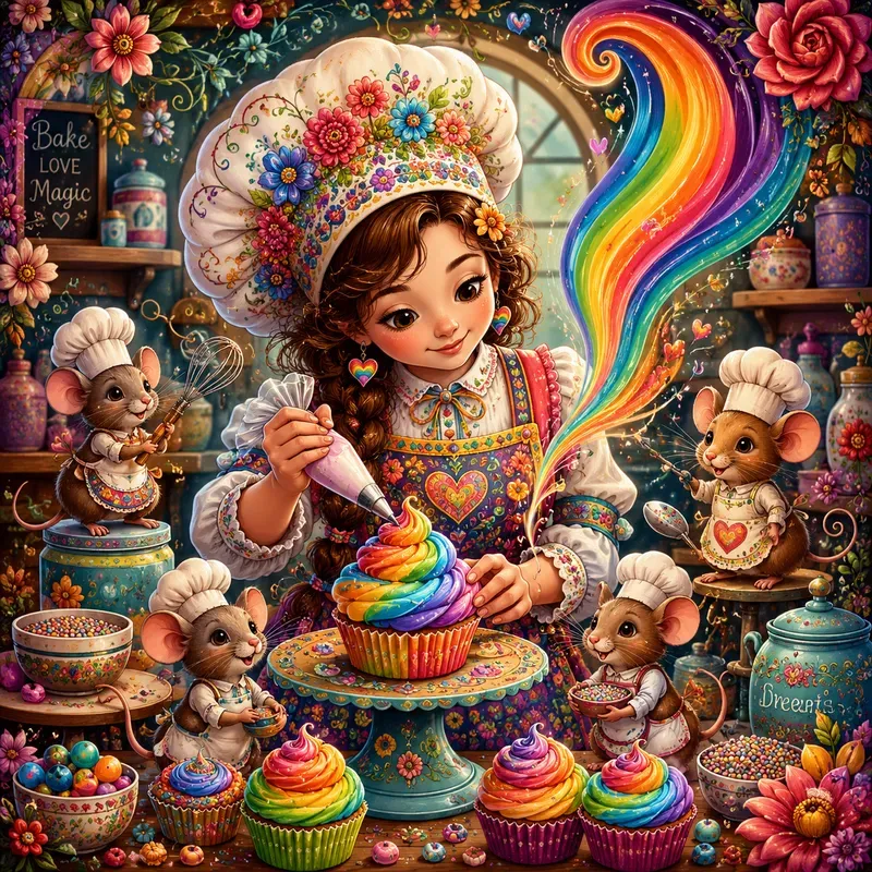 Whimsical Rainbow Soul Art Dreamy