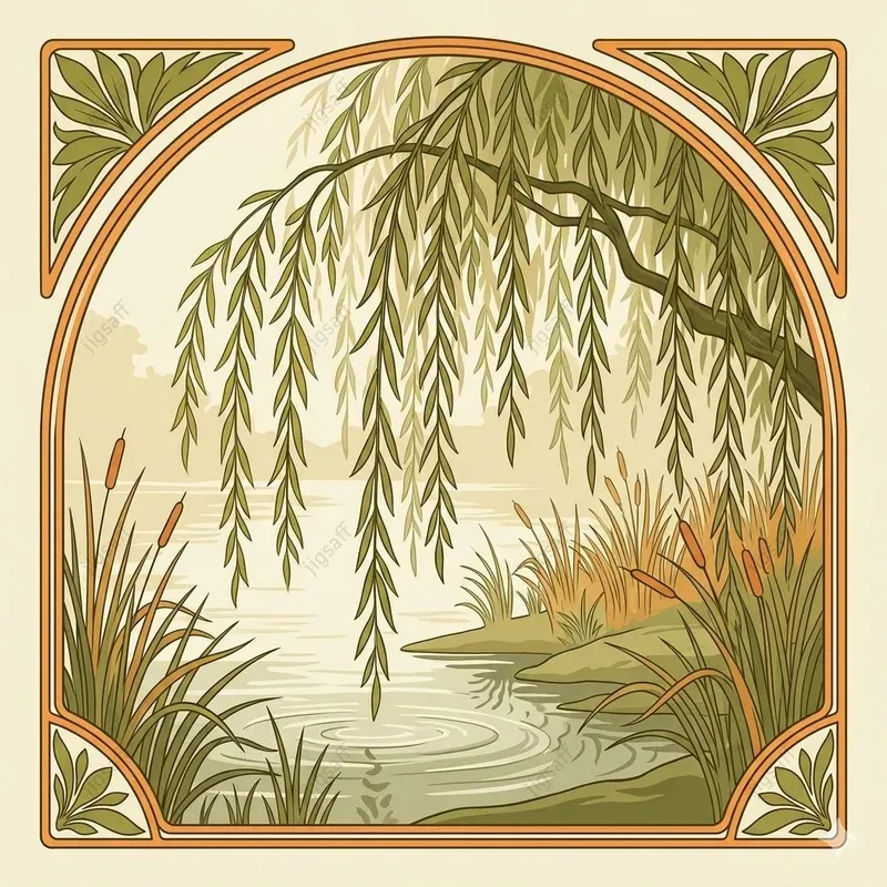 Art Nouveau Botanical Garden Frames