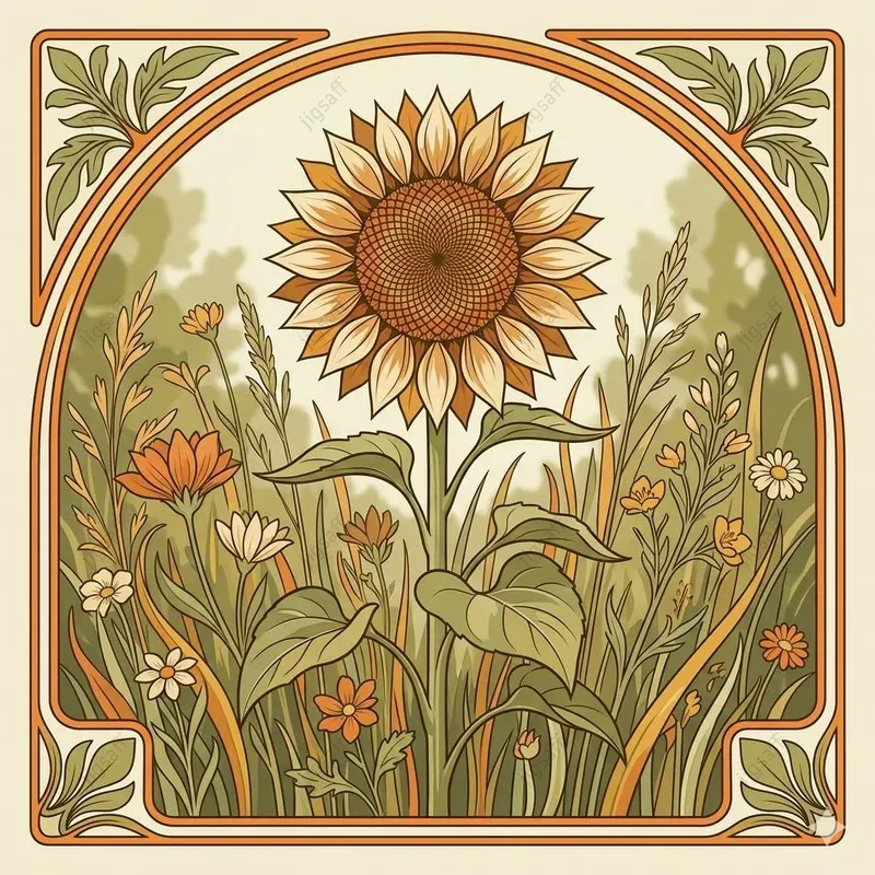 Art Nouveau Botanical Garden Frames