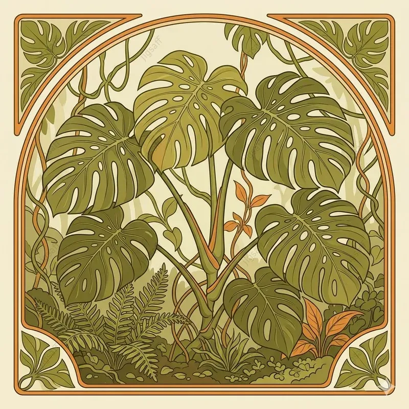 Art Nouveau Botanical Garden Frames