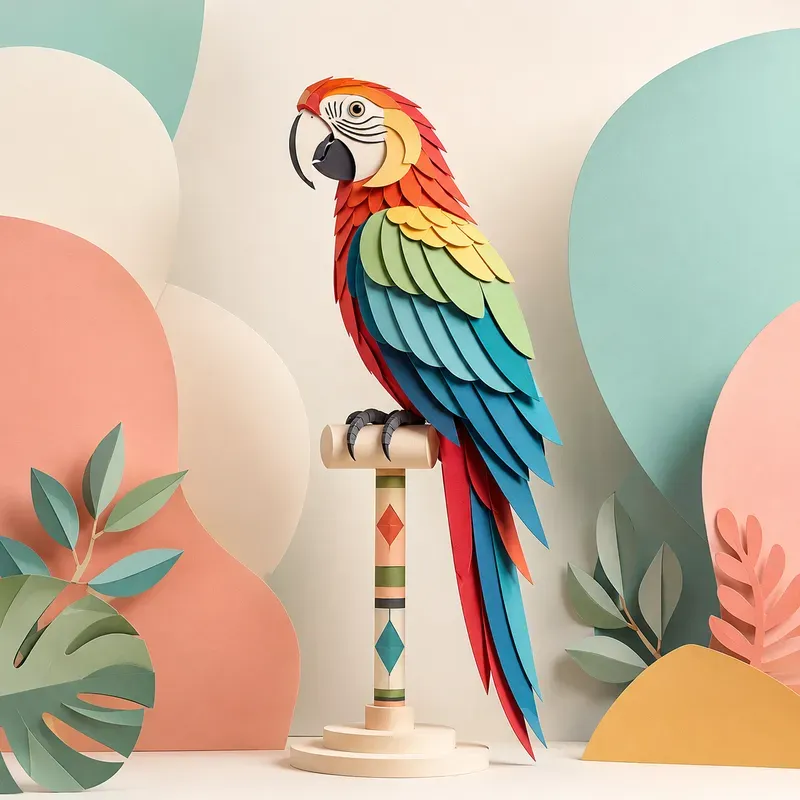 Modern Pastel Papercut Home Decors